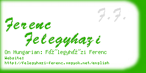 ferenc felegyhazi business card